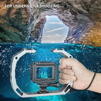 

IG-A63 Aluminum Alloy Sports Camera Bracket Double Hot Shoe Holder Handle for GoPro Hero5/4/3