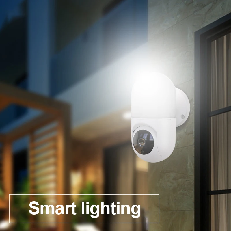 Lâmpada de Parede da Câmera Noturna sem Fio Remoto do Telefone Graus de Monitoramento de Segurança 2 em 1 Móvel de 360 Lâmpada Inteligente Visão Wifi Controle Panorâmica 1 High Quality Computador e Escritório