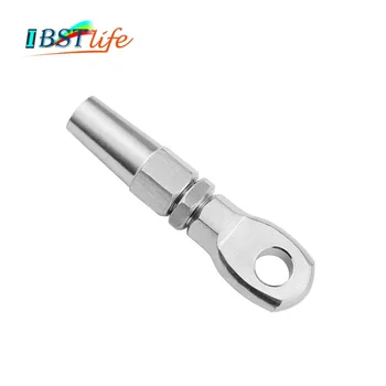 

Marine Grade 316 Stainless Steel 6mm Swageless Eye Terminal Wire Cable Rope DIY Fitting Rigging Hardware Balustrade kit