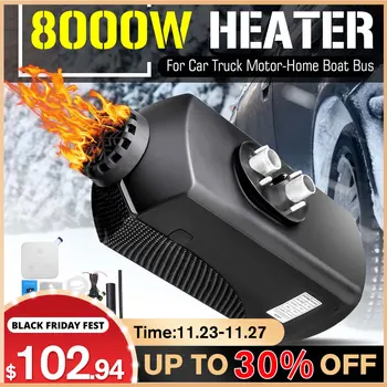 

12V 8000W Air Diesels Car Heater Single Hole 8KW For Trucks Boats Bus Fuel Heater With Tank +Silencer дизельный отопитель 12V