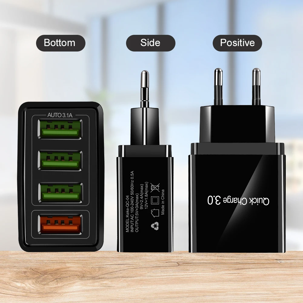Suhach USB зарядное устройство Quick Charge 3,0 Быстрая зарядка QC3.0 Мульти USB зарядное устройство для samsung S10 Plus Xiaomi дорожное настенное зарядное устройство для телефона