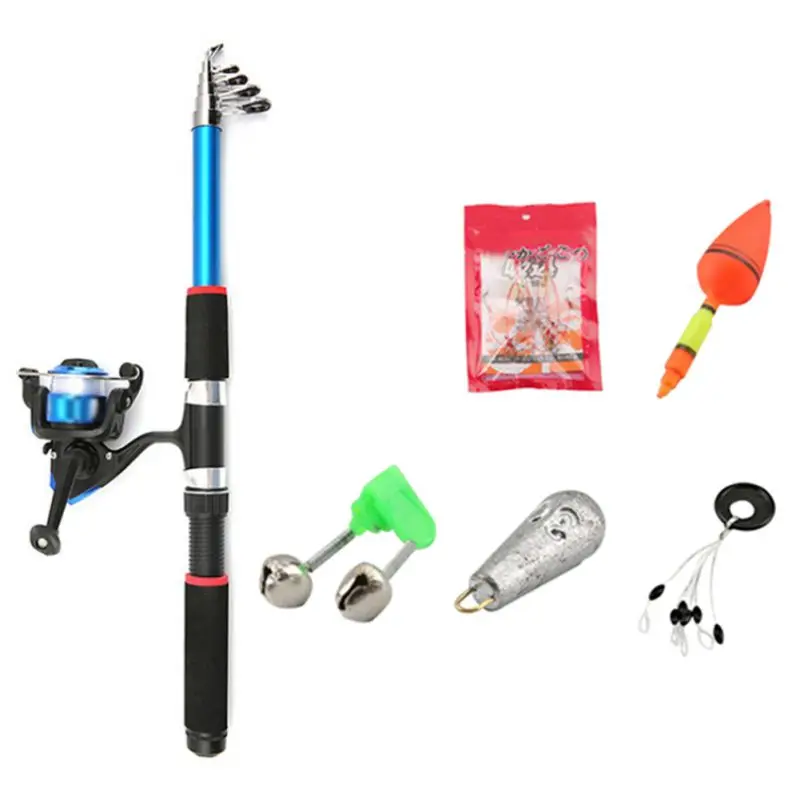B1 Telescopic Fishing Rod(Reel Kit) Retractable Portable Ocean Fishing Pole(Wheel Roller) Outdoor Fish Supplies Tool Accessories - Color: B1