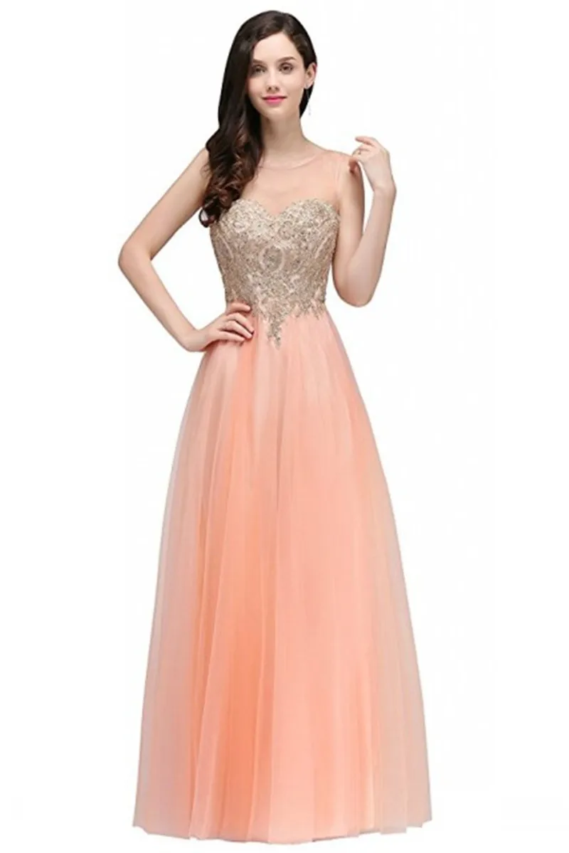 24 часа элегантное кружевное длинное вечернее платье vestido de festa сексуальный тюлевый с открытой спиной вечернее платье De Soiree Longo - Цвет: Pearl pink
