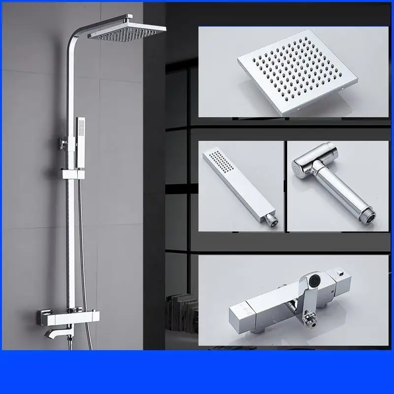 Набор для душа Regendouche Regadera Electronica Preto Black Colonne Salle De Bain Do Banheiro Doccia Chuveiro Eletrico Douche