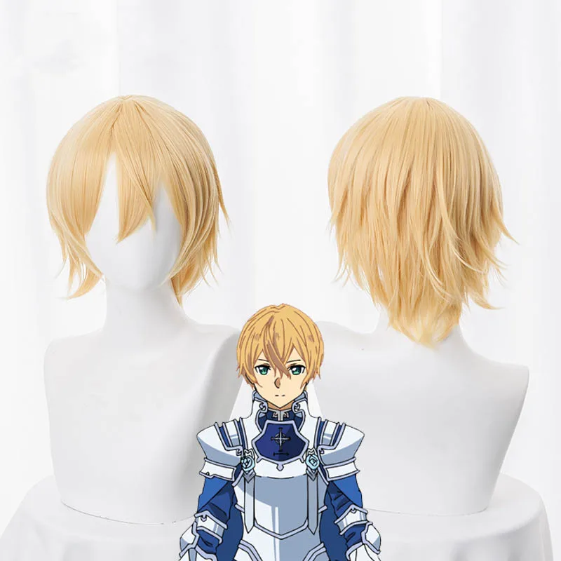 Sword Art Online Alicization SAO Eugeo Cosplay Wig Hair Eugeo Synthesis Thirty-Two Anime Short Fluffy Costume Wigs + Wig Cap Sword Art Online Alicization SAO Eugeo Cosplay Wig Hair Eugeo Synthesis Thirty-Two Anime Short Fluffy Costume Wigs + Wig Cap
