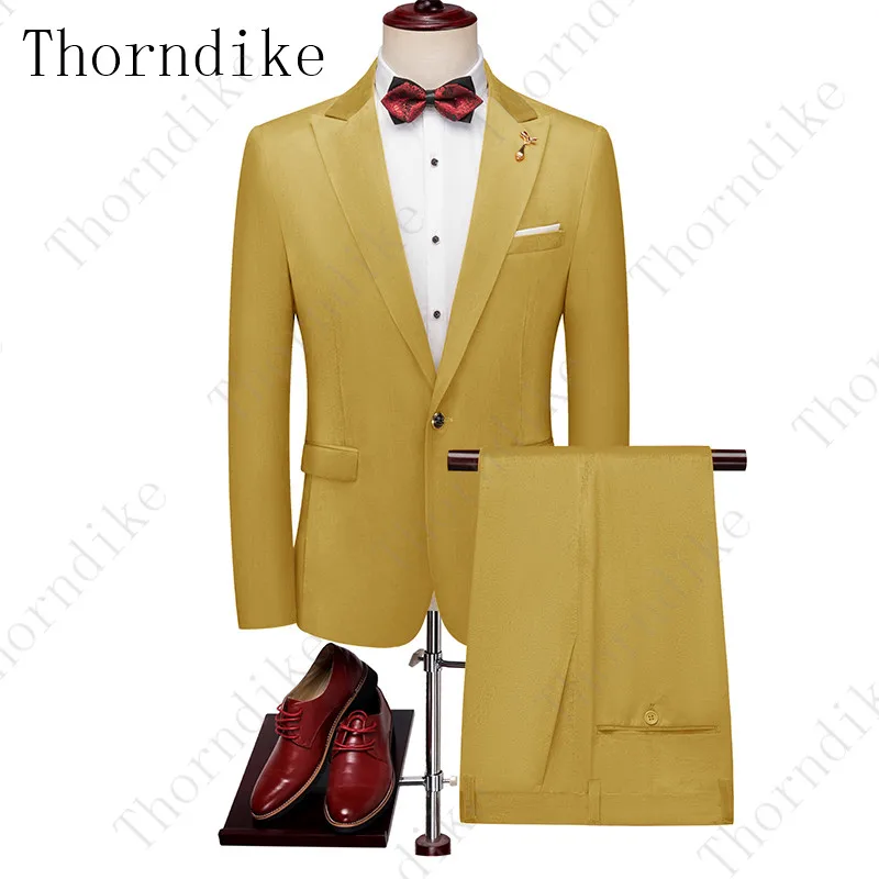 suit 1 Thorndike Свадебный Мужской зеленый бархатный костюм, 3 предмета(пиджак+ брюки+ жилет), смокинг жениха, мужские вечерние костюмы, мужской костюм на заказ - Цвет: suit 1