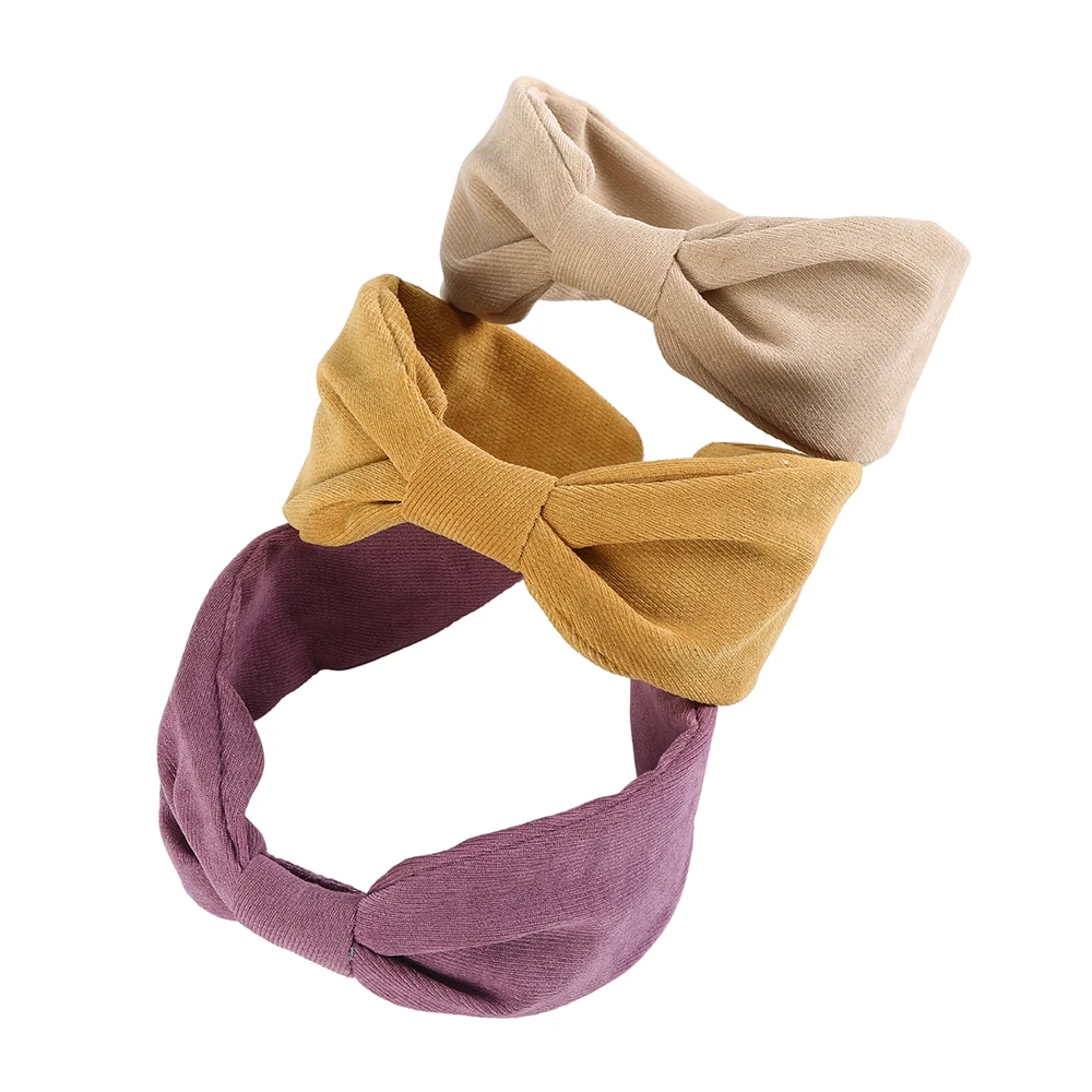 

Solid Color Cloth Cross Hairband Headband Turban For Women Wide Autumn And Winter Plastic Hair Hoop Bezel Hair Bands Accessories