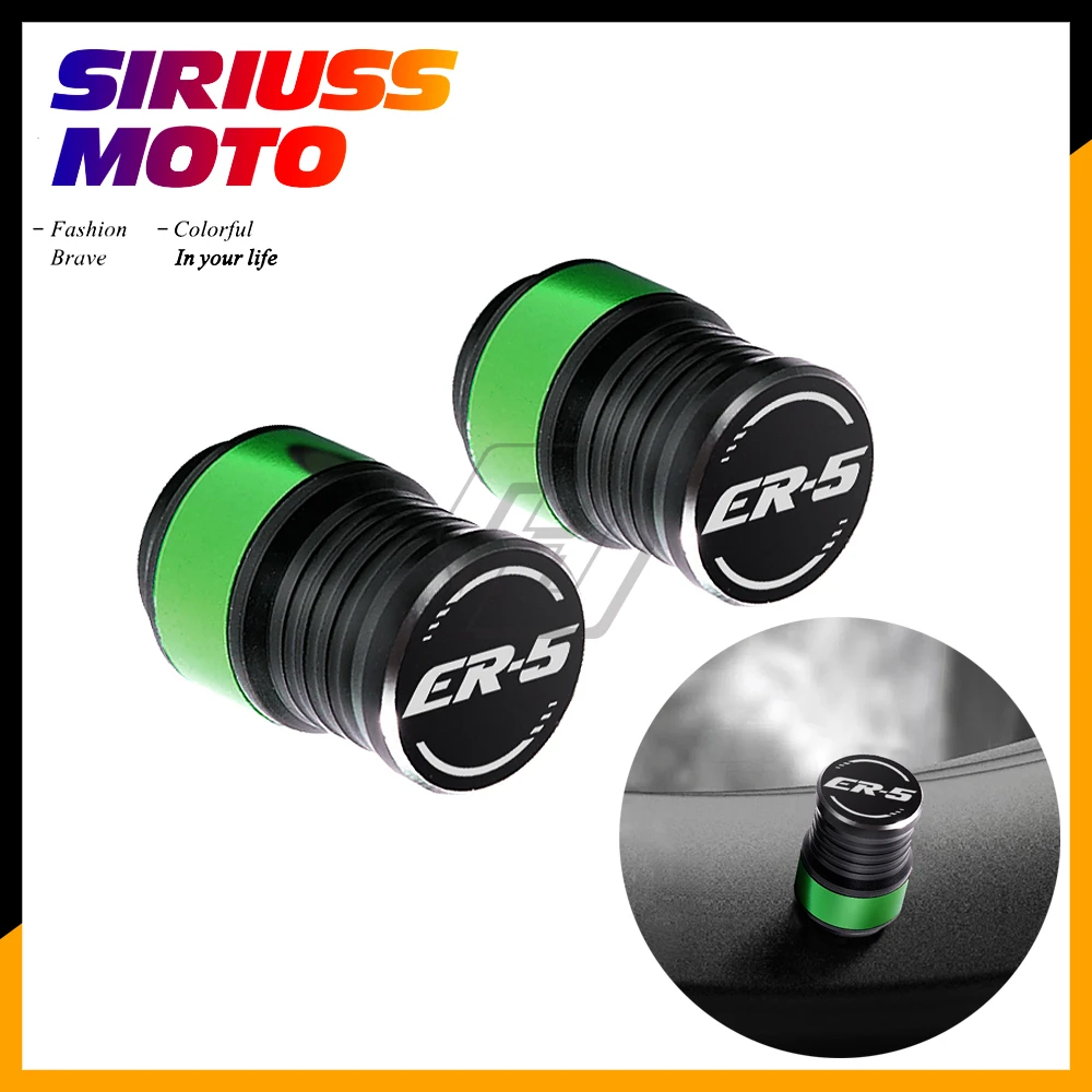 

Motorcycle Accessories Wheel Tire Valve Caps Covers Case for Kawasaki ER5 ER-5 All Year