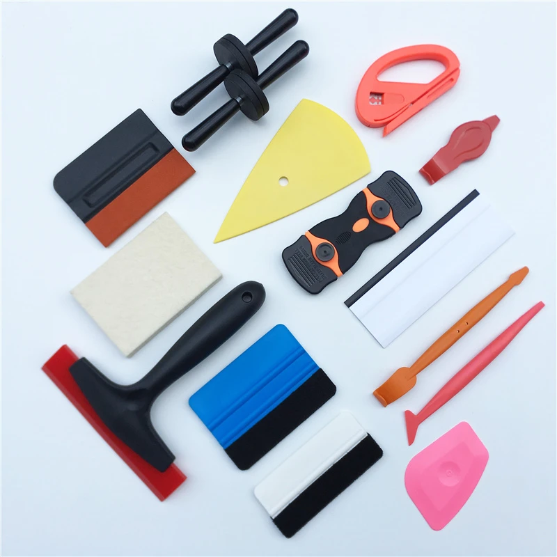 17 PCS/Set Car Vinyl Wrap Tools Kit Window Tint Auto Wrapping Squeegee Rubber Scraper Magnet Holder Glass Film Building Office|Scraper| - AliExpress