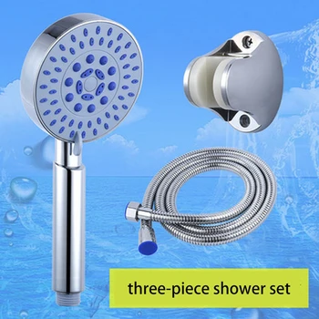 

Adjustable Shower Seat Base Five Level Shower Head Set Nozzle Stainless Steel Hose Assembly Kit Bathroom Toilet Accessories