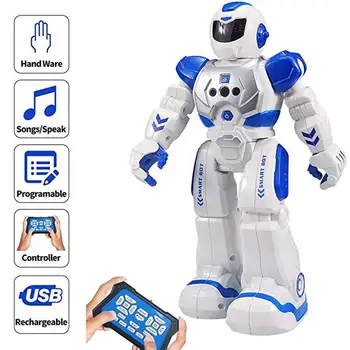 

None Intelligent Remote Control Robot for Kids Programmable Robot with Infrared Controller Toys Dancing Singing LED Eyes