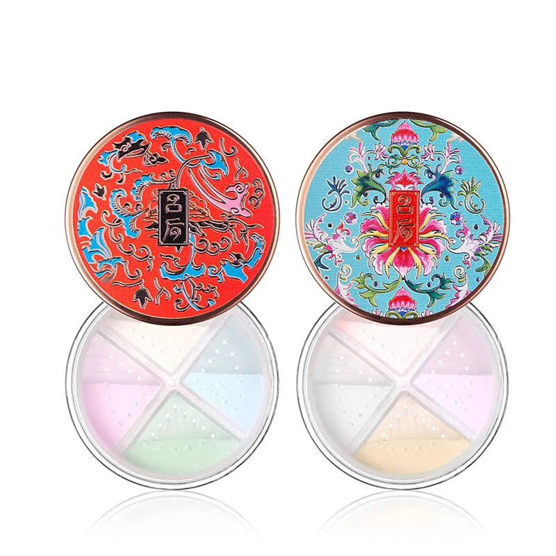 4 цвета Forbidden City Loose Powder гладкая установка управления маслом пудра для макияжа JS11