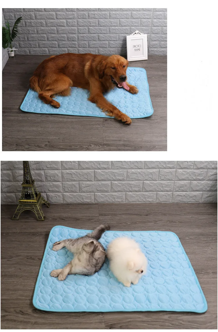 Dog Mat Cooling Summer Pad Mat For Dogs Cat Blanket Breathable Pet Dog Bed Summer Washable For Small Medium Large Dogs