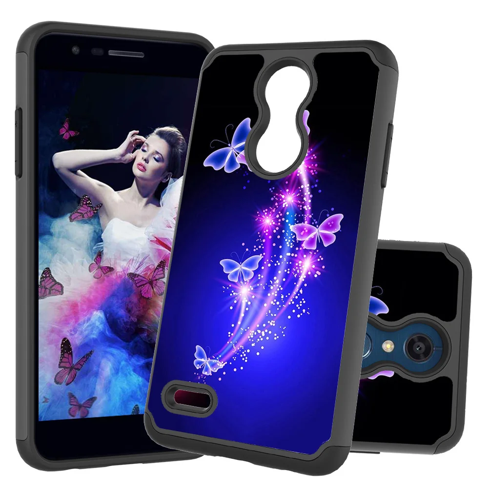 

2 In 1 Cute Hybrid Shockproof Case for LG Stylo 4 5 K40 K30 K10 G8 G8s ThinQ Aristo 2 Plus LV3 Hard PC Soft TPU Funda Coque Gift