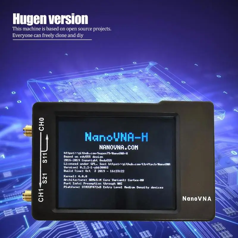  Nano VNA-H Portable Digital Vector Network 50-900MHz MF HF VHF UHF Antenna Analyzer Digital LCD Tou