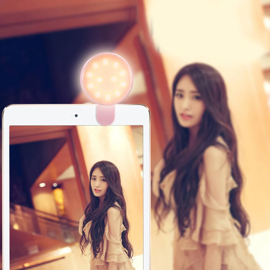 Cellphone Ring Light Round Rechargeable Portable Selfie LED Light Clip-on Type Mobile Phone LED Lamps