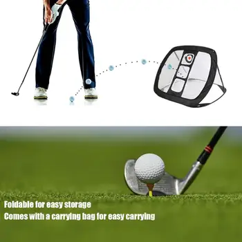 

Golf Ball Chipping Pitching Cage Nets with Handbag Foldable Batting Practice Net Outdoor Golf Training Tool Accessories