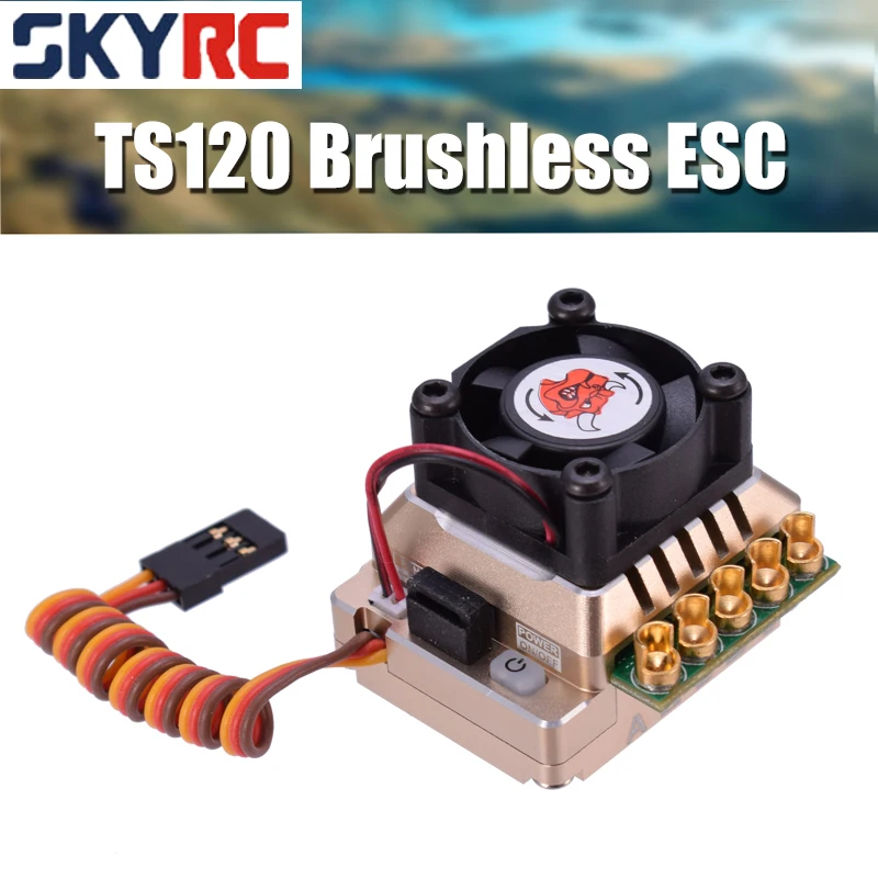 SKYRC TORO TS120 бесщеточный Сенсорный электронный регулятор хода поддержка датчика бесщеточный двигатель для 1:10 1:12 RC автомобиля синий/черный/золотой - Цвет: Gold