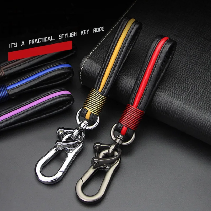 2020 Автомобильный Брелок Кожаный Модный черный красный синий - Цена: 261,15 руб.