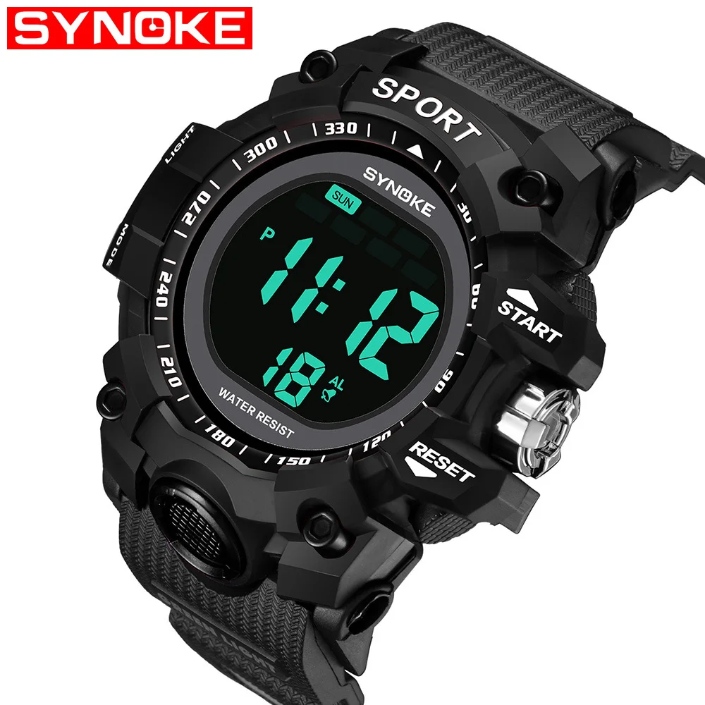 Synoke SYNOKE студенческие электронные часы для мужчин многофункциональный большой дисплей экран ночник сигнализация водонепроницаемые новые продукты Горячая Se