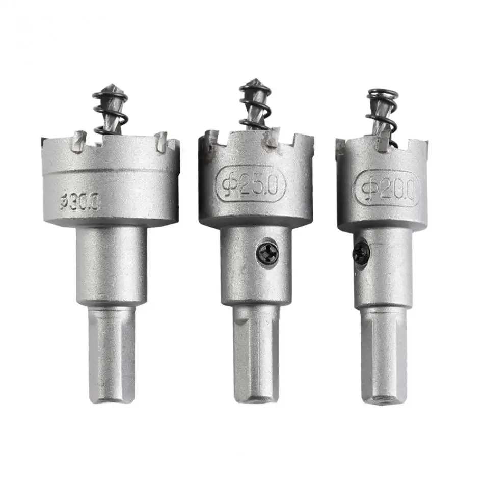 

3 Pcs/set Hole Bit 20/25/30 mm Hole Bit Hole saw Set Wood Thin Metal Sheet Cutter Power Tools Components