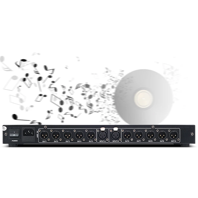 Audio Signal Splitter 2 Input 12 Output Sub-signal