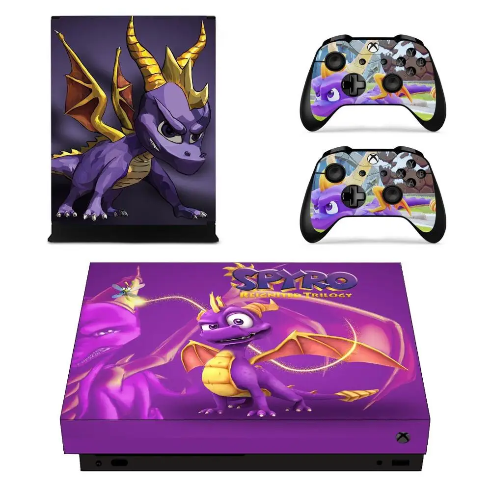 YSX1X1828 Spyro наклейки с драконом для Xbox One X виниловые наклейки на кожу Pegatinas Adesivo для Xbox one X консоли пульта дистанционного управления скины - Цвет: YSX1X1828