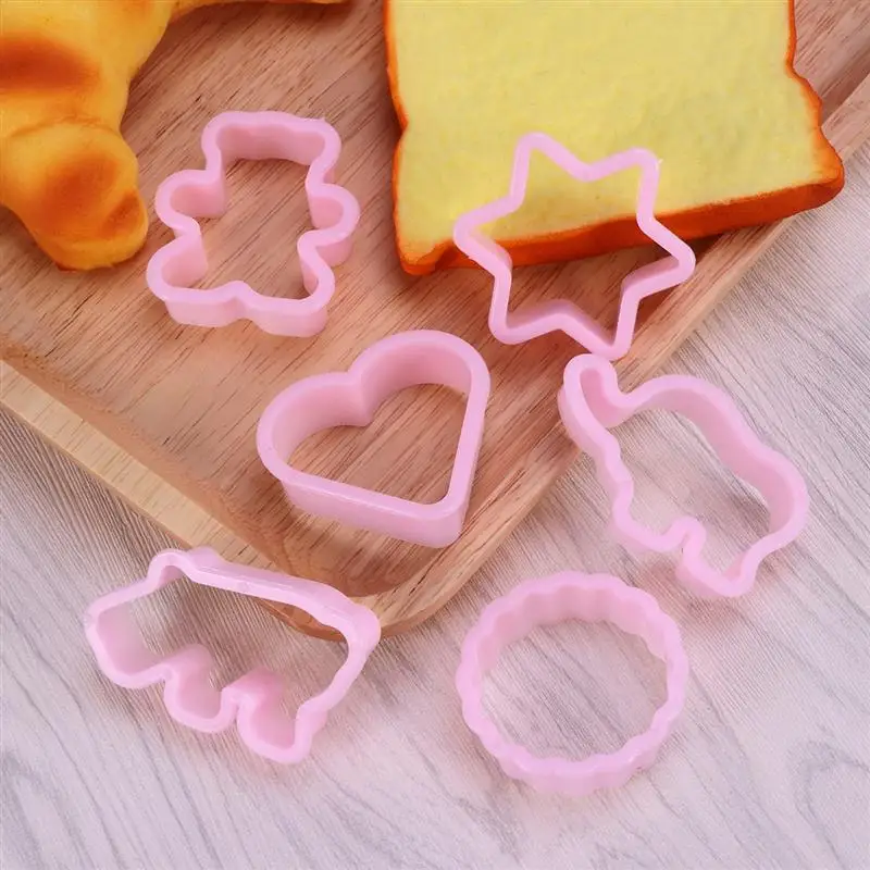 

6Pcs Plastic Cookie Cutter Home Kitchen Baking Molds Cutter DIY Plastic Biscuit Cutters For Christmas Wedding Party Birthday