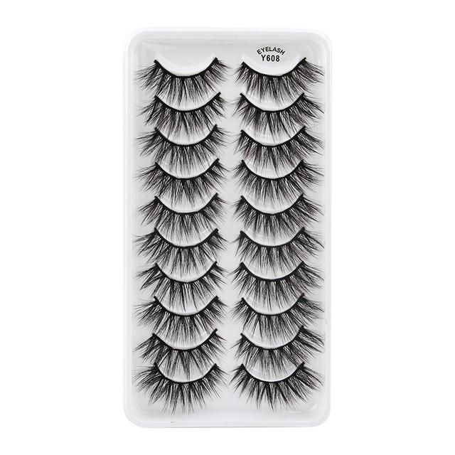 Pair 3D Mink Lashes Natural Eyelash Dramatic False Eyelashes Faux Cils Makeup Wholesale Fake Eyelash Extension maquiagem