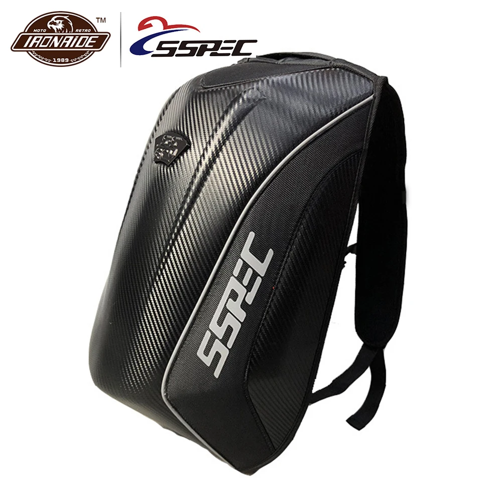 

SSPEC Carbon Fiber Motorcycle Backpack Riding Bag MC Backpack Rider Motorcycle Waterproof Hard Shell Moto Bag 4 Colour