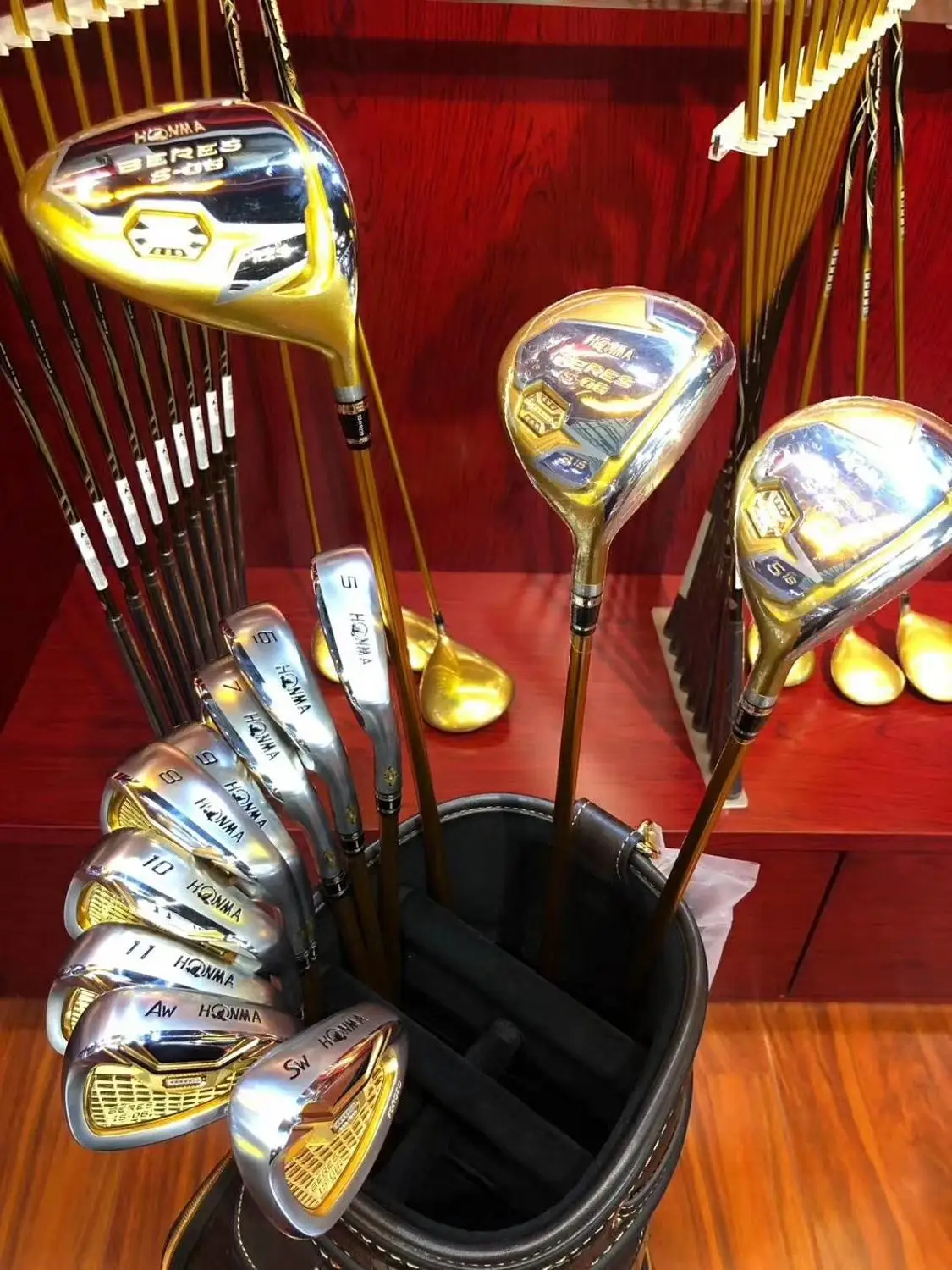 Комплект для гольф-клубов Honma Bere S-06 4 звезды наборы гольф-клуба Драйвер+ Фарватер+ гольф железо+ клюшка(14 шт.)+ сумка для гольфа
