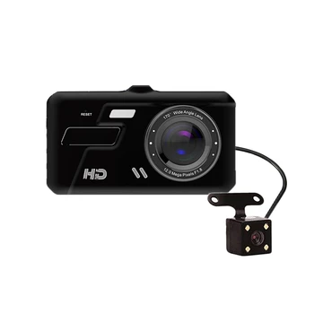 

4 Inch Contact Screen Driving Recorder HD Night Vision 1080P Dual Mirror Car Driving DVR Parking Monitoring