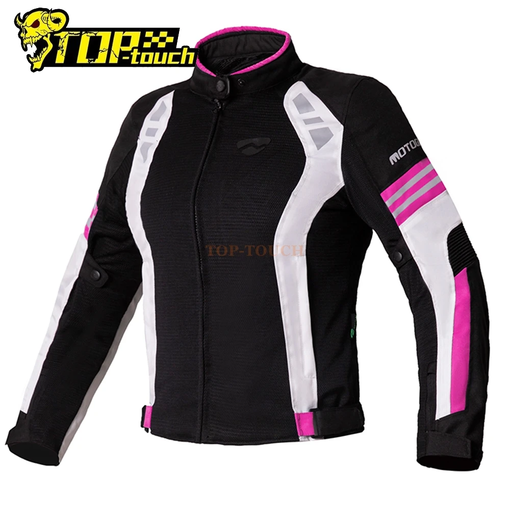 Women Motorcycle Jacket Summer Motocross Chaqueta Moto Breathable Mesh Ladies Riding Motocross Jackets With Hot Linner Cloth