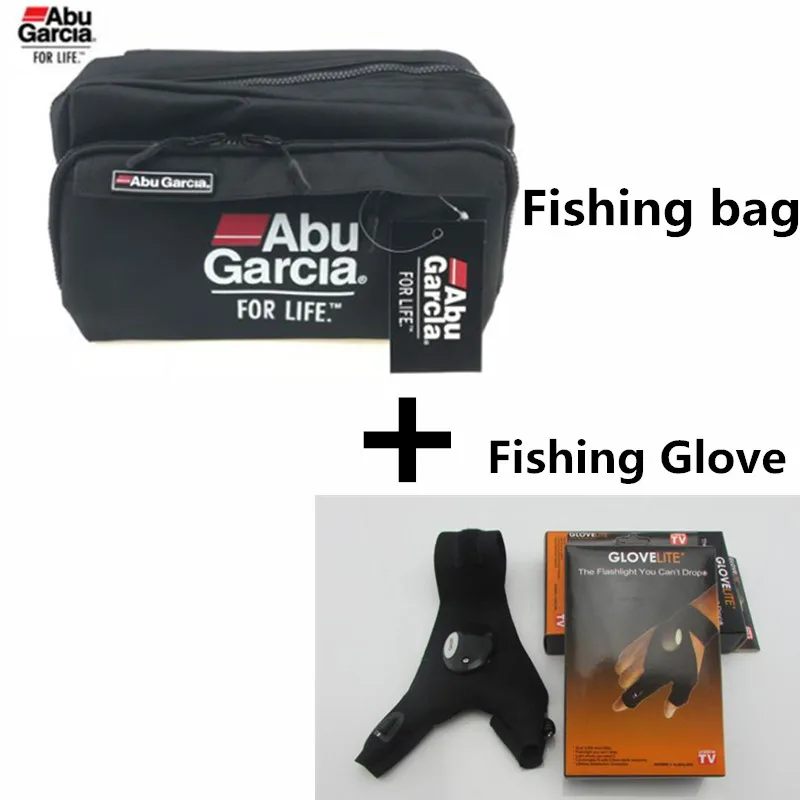 

Fishing Waist Bag Waterproof Shoulder Pack Case Multi-pocket Lure Reel Line Hook Swivel Snaps Storage ABU with Fishing Gloves