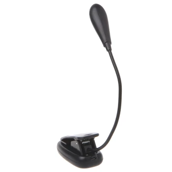

Flexible Arm Rechargeable Dimmable 7 LED USB Table Lamp Clip-on Bed Reading Table Light Q0KF