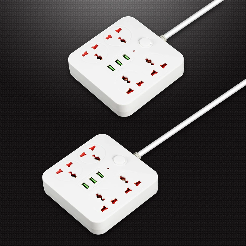 Розетка с USB разъемом адаптер для розетки европейского стандарта Удлинительный