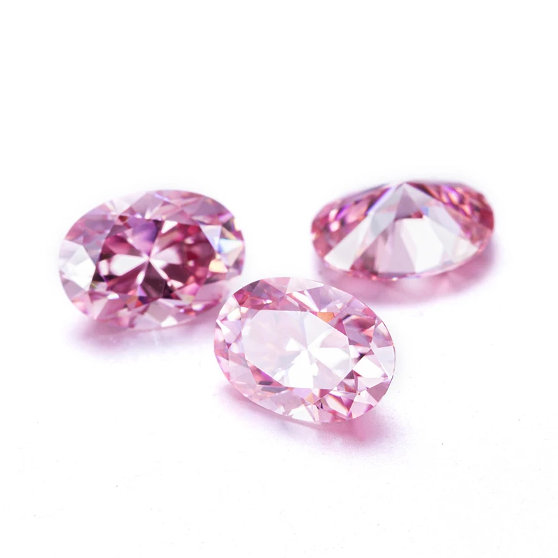 2021 Hot Sale Loose Moissanites 5.7mm 1ct D VVS Pink Diamond Oval Cut Wholesale Gemstones Piedras Preciosas Sueltas