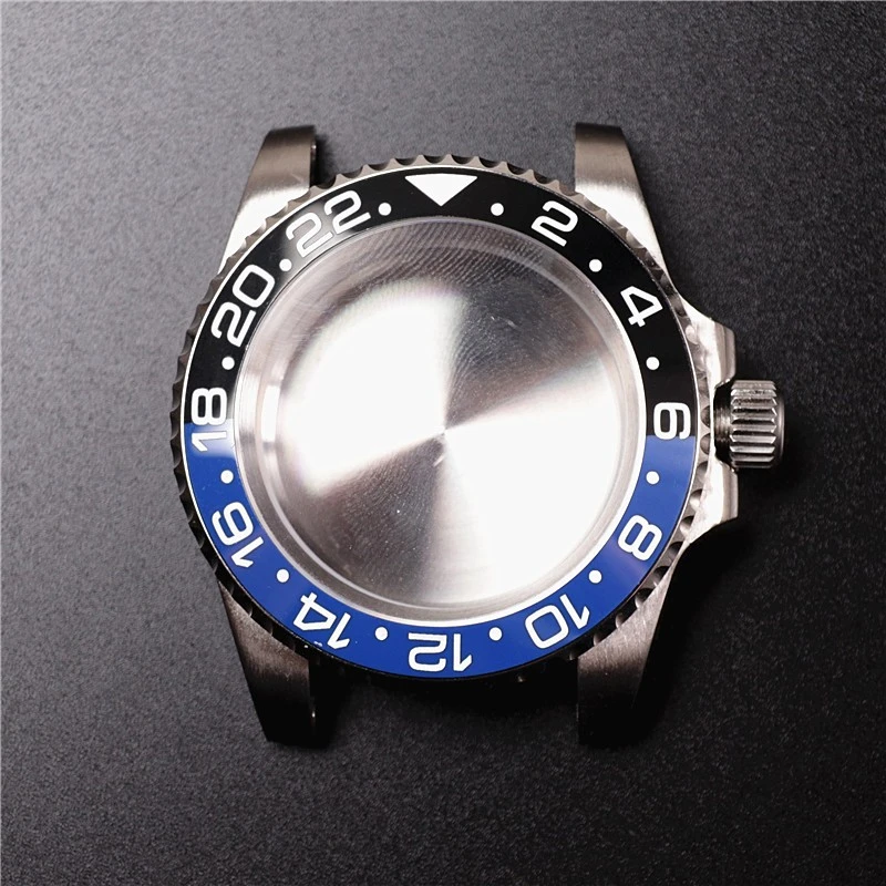 40mm Gmt Steel Watch Case For Seiko Skx007 009 Nh35a Parts Nh36 8215  8200movement Mirror Refit Ceramic Insert Bezel Modification - Watch Cases -  AliExpress