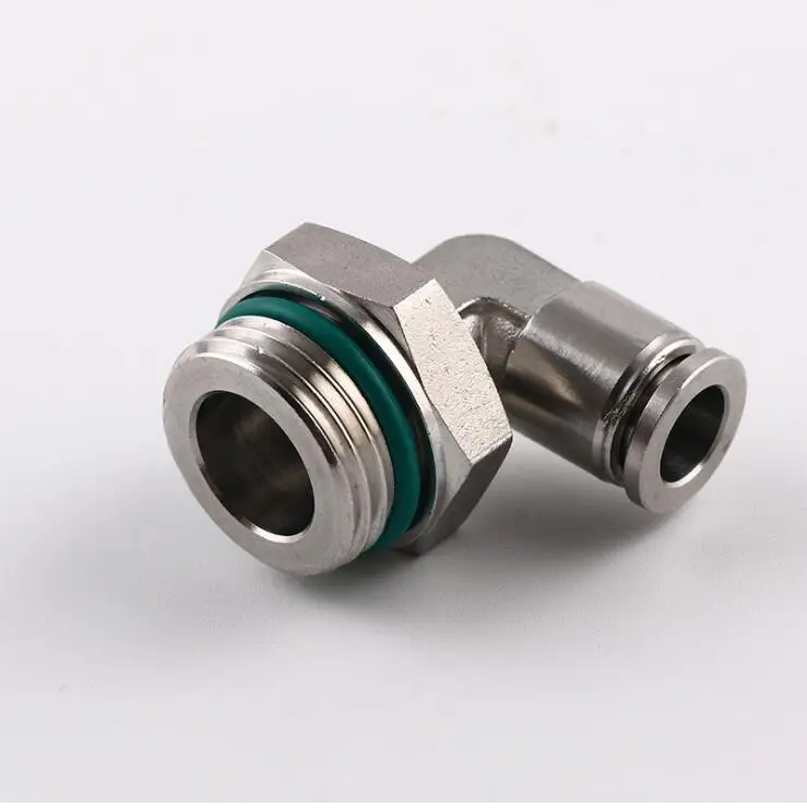 Размер трубки 8mm-3/8 PT нить Пневматические из нержавеющей стали 316 нажмите в поворотный колена