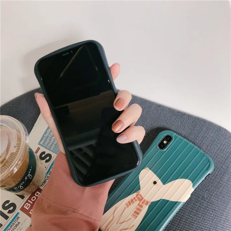 Для iphone 11 Pro MAX мягкие чехлы с мультяшным кроликом для iphone 6 6S 7 8 X XS MAX XR 3D тонкая талия Stria чехол для чемодана