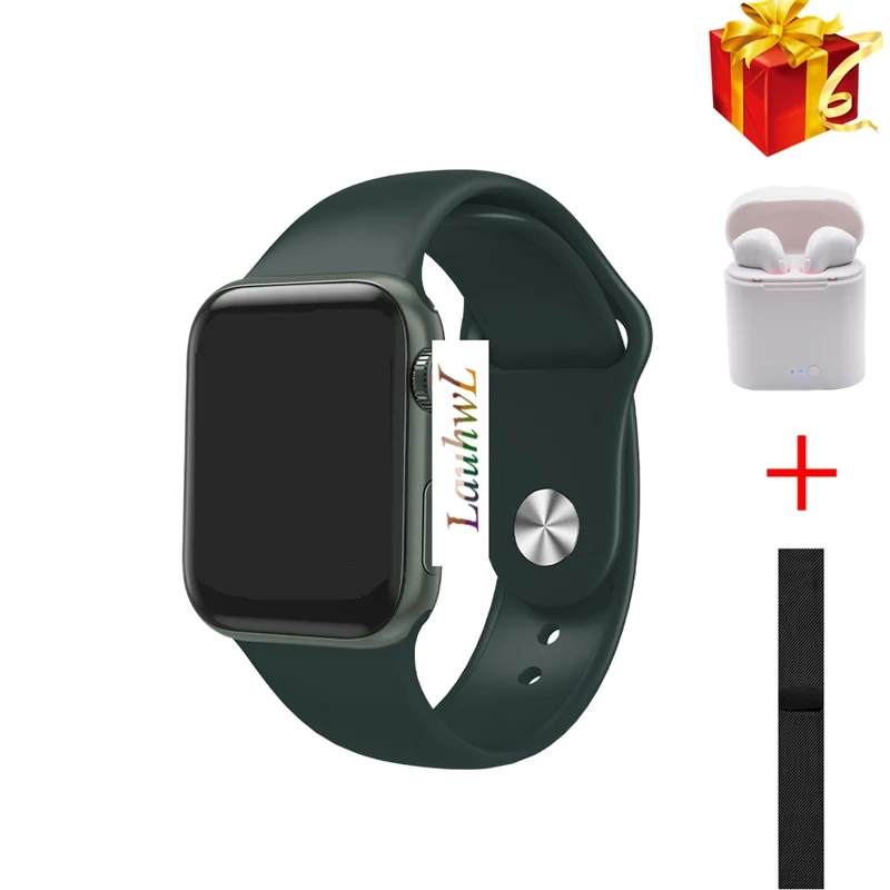 Green with S H W58 W68 модные часы, умные часы для мужчин и женщин, фитнес-трекер, напоминание о звонках, сердечный ритм для apple Iphone, Android Phone, PK Iwo 12 11 - Цвет: Green with S H