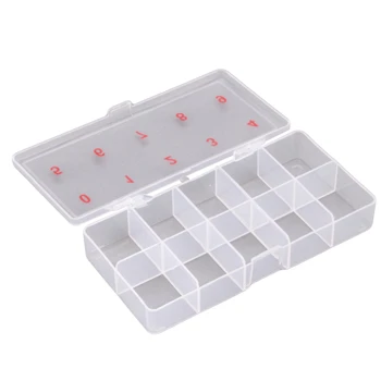 

Nail Art Decorations Storage Box Gems Glitter Empty Rectangle Case Organizer Rhinestones Beads Slices Compartments Container