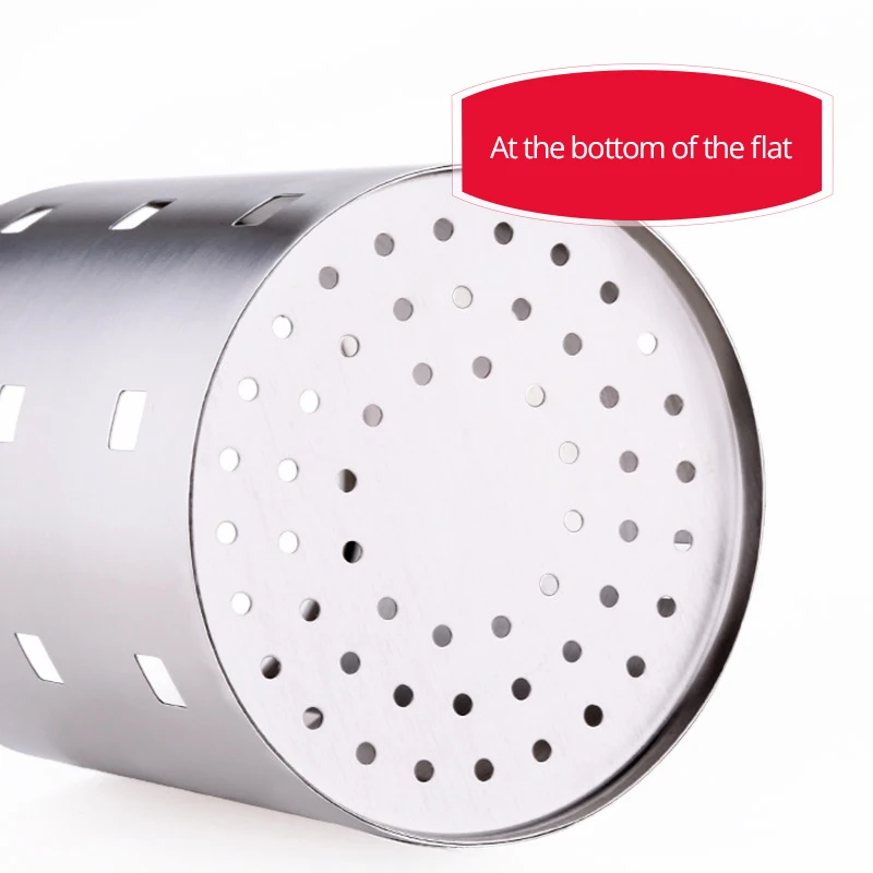 揭阳不锈钢筷子笼沥水厨具筒架创意厨房工具加厚圆形筷子收纳套装_4