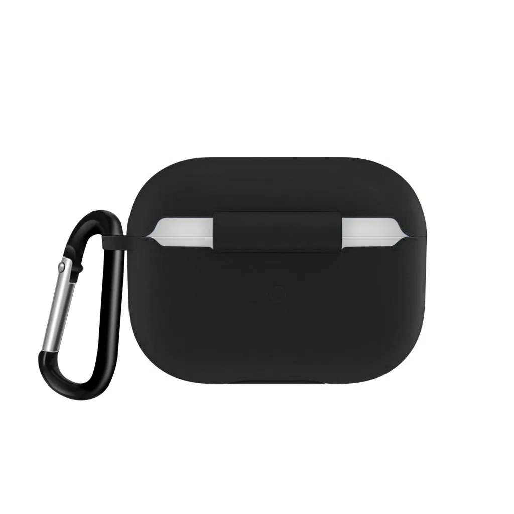 Силиконовый чехол для Airpods Pro, защитный кожаный чехол, беспроводной зарядный чехол для AirPods Pro, чехол для наушников, защита, 19NOV5 - Цвет: BK