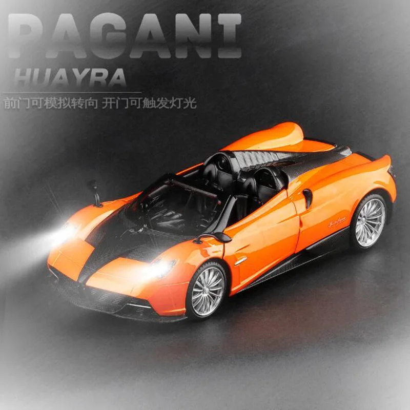 1/24 масштаб моделирование Pagani HUAYRA трансформер по форме спортивного автомобиля сплав модель звук и свет игрушка автомобиль игрушка для детей