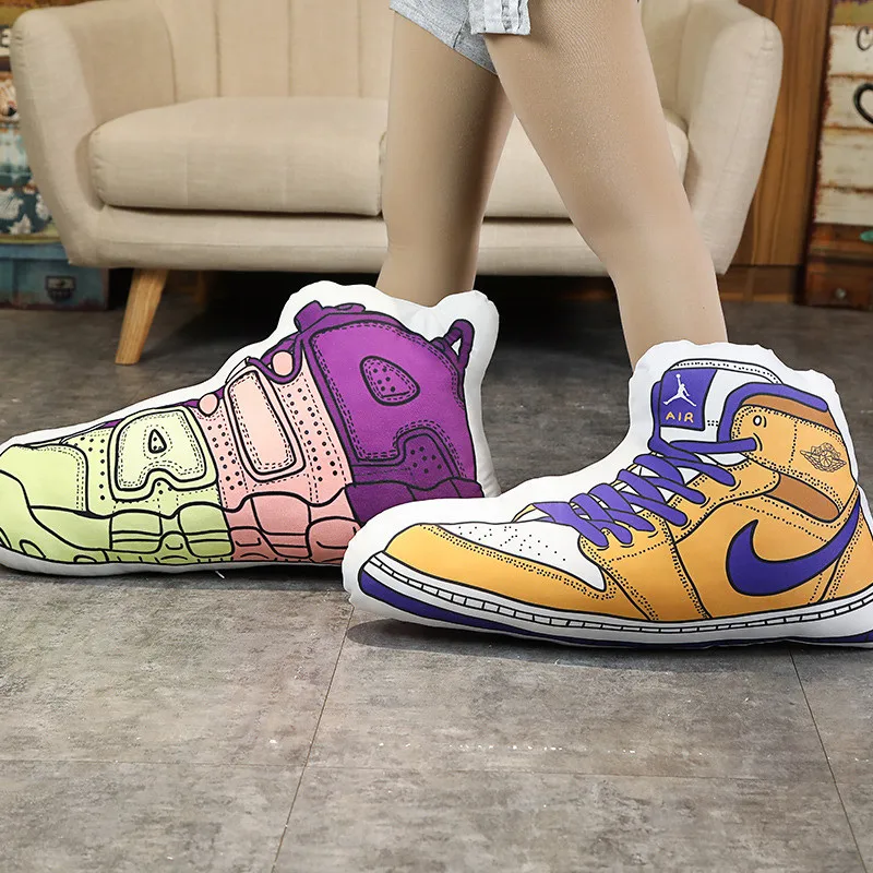 snkrs подушка милый мультфильм AJ Баскетбольная обувь подвижная обувь Подушка аниме игрушка для сна Кукла День рождения/Рождество gif