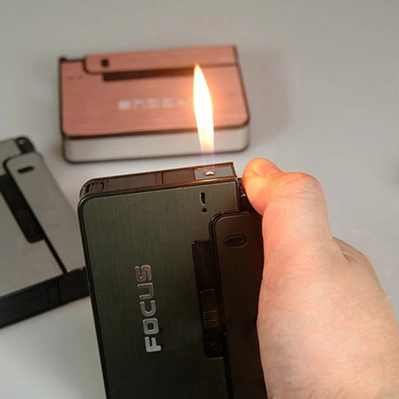 Focus Cigarette Case Inner Lighter Box Lighter Holder Case Portable Smoking Gadgets