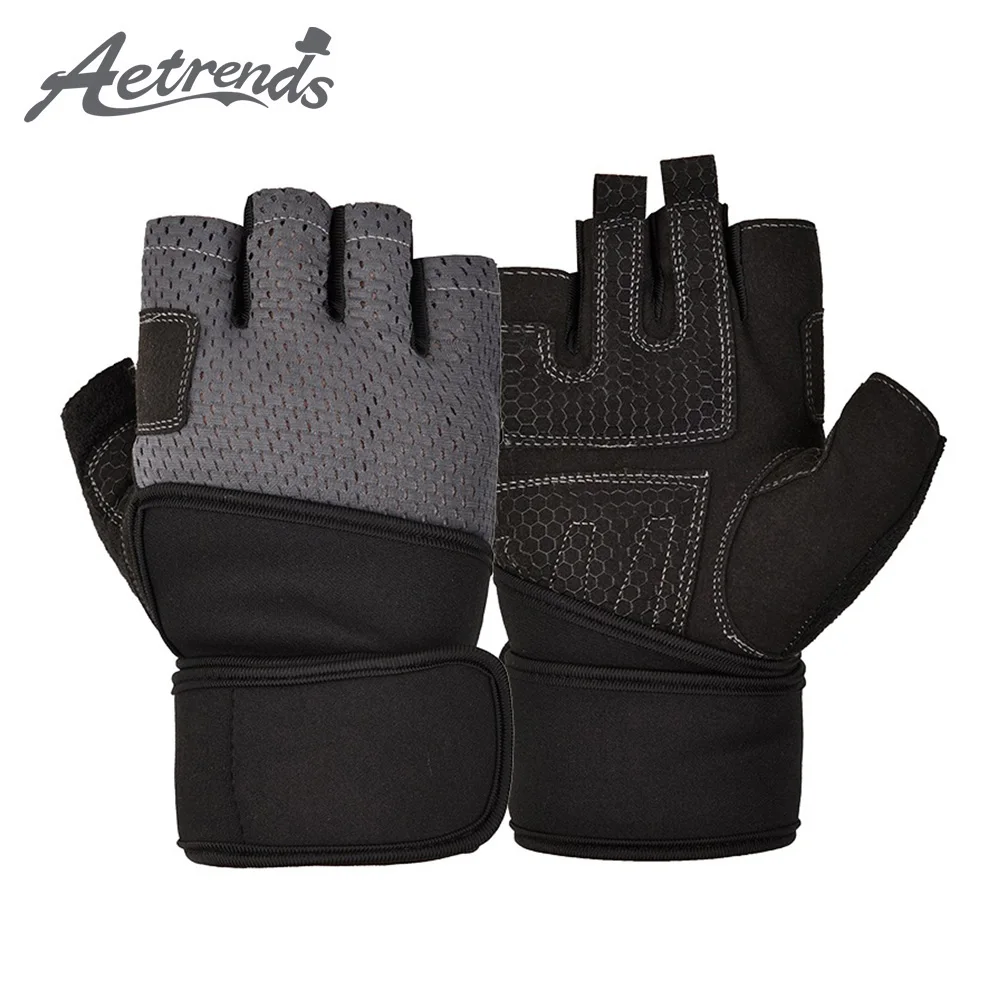 

[AETRENDS] Workout Gloves for Women Men Weight Lifting Gloves with Wrist Support for Fitness Exercise Gym CrossFit O-0001