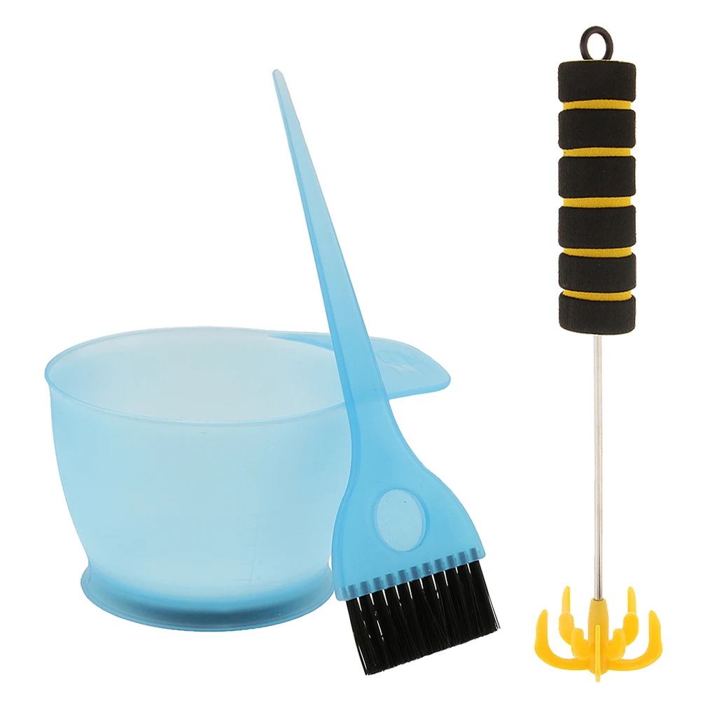 Hair Color Bowl Brush Stirrer Set Hairdressing Highlighting Lowlight Tool