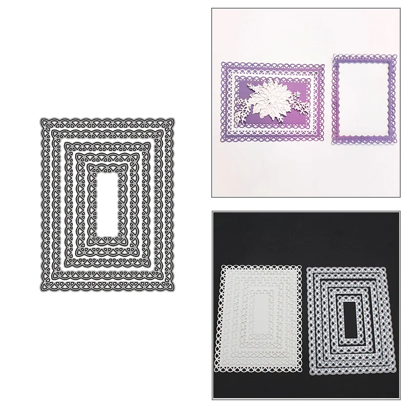 

Металлические Вырубные штампы с волнистой квадратной рамкой для «сделай сам», альбом для скрапбукинга, бумажные открытки, украшения, ремесла, тиснение, новинка 2021